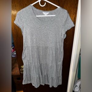 Time and Tru Heather Gray Midi Dress